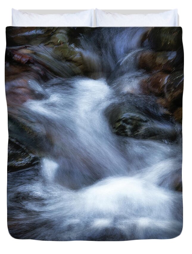 Water Swirl Duvet Cover featuring the photograph Water swirl, Lagunitas Creek by Donald Kinney