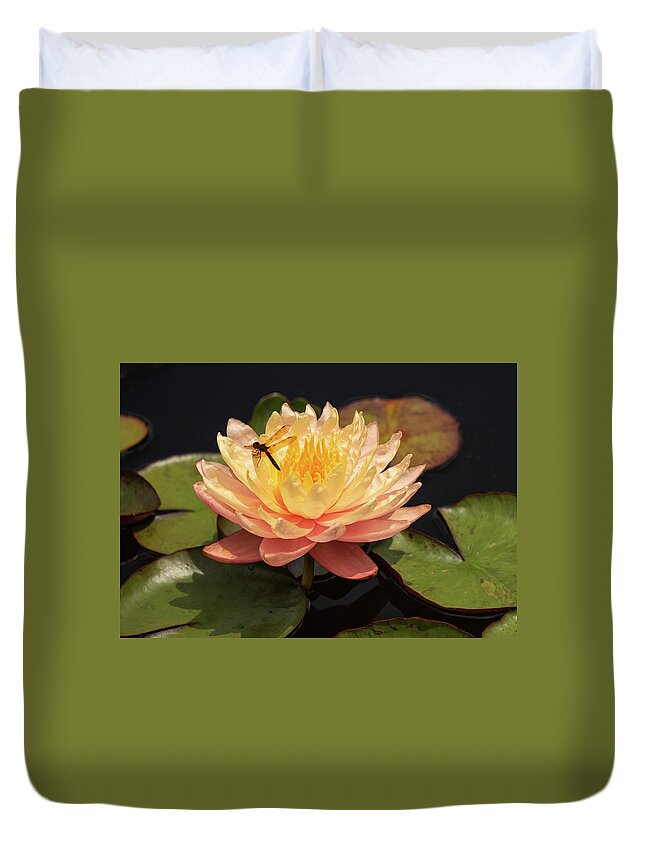 Flowers Duvet Cover featuring the photograph Waterlily by Minnie Gallman