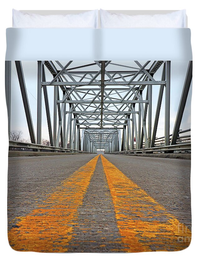 Waterville Bridge Duvet Cover featuring the photograph Waterville Bridge 0823 by Jack Schultz
