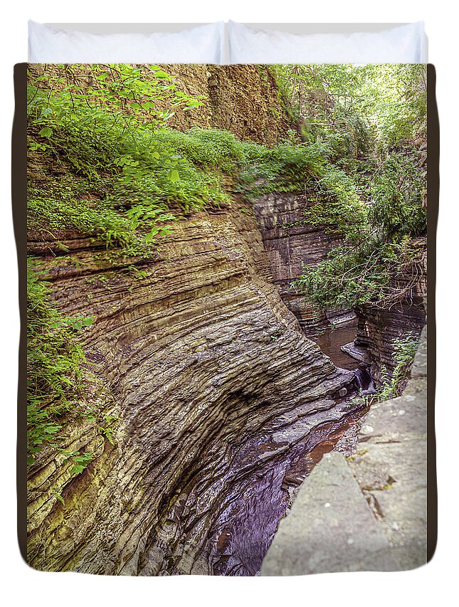 Gorge Duvet Cover featuring the photograph Watkins Glen State Park 7 by William Norton