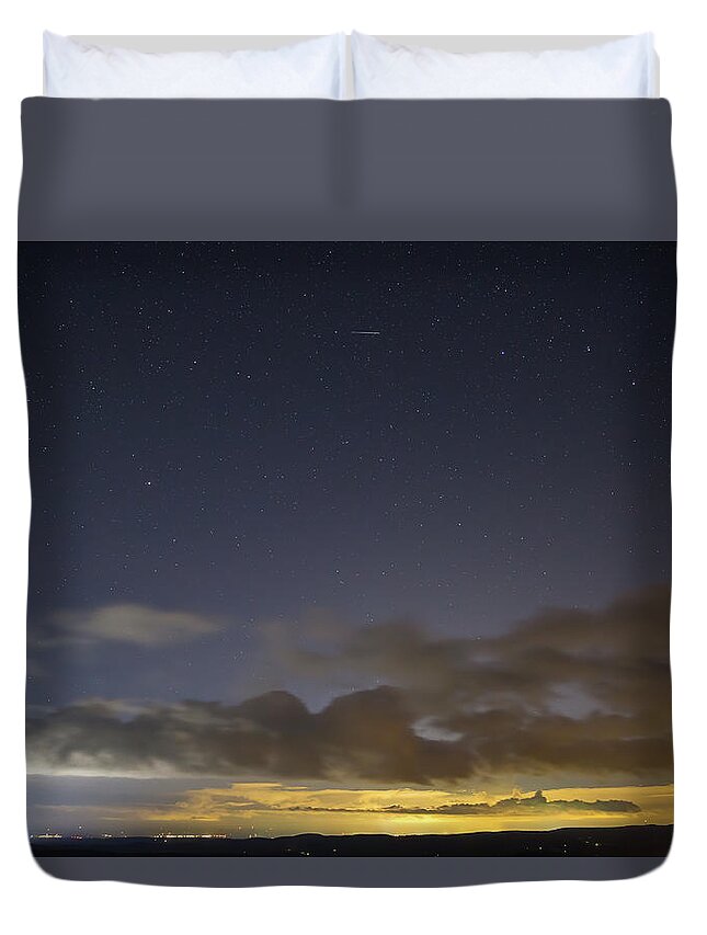 America Duvet Cover featuring the photograph Way Above Albany by Kyle Lee
