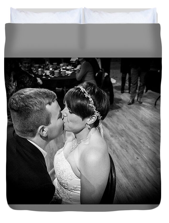 Greg Duvet Cover featuring the photograph Wedding Reception by Jim Whitley