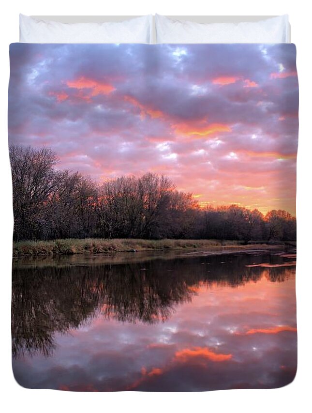 Pond Duvet Cover featuring the photograph West Fork Dawn IV 2023 by Bonfire Photography