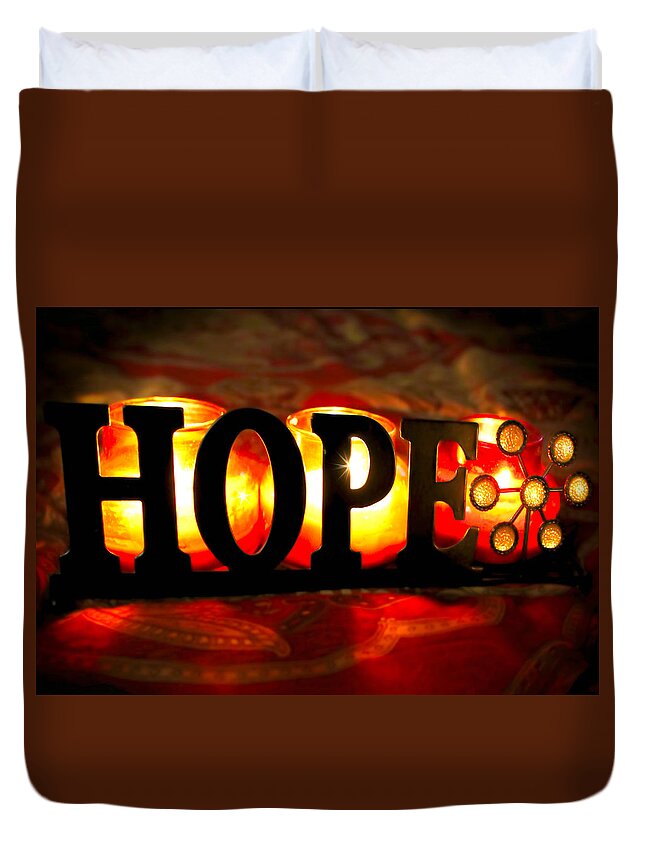 Hope Duvet Cover featuring the photograph What The World Needs Now by Susan Hope Finley