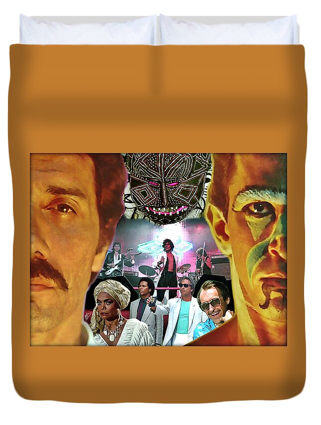 Miami Vice Duvet Cover featuring the digital art Whatever Works by Mark Baranowski