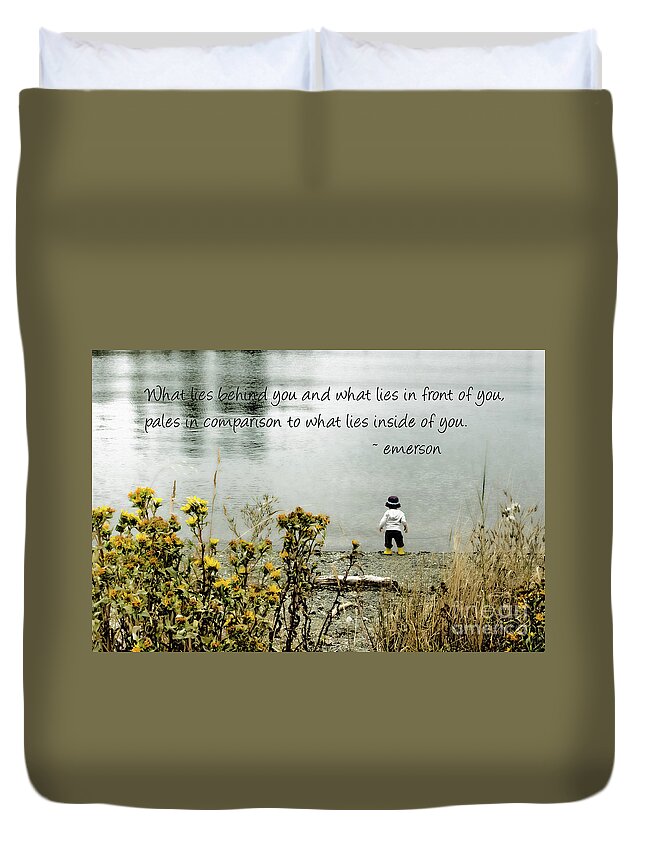 Garden Duvet Cover featuring the photograph What's In Front by Marilyn Cornwell