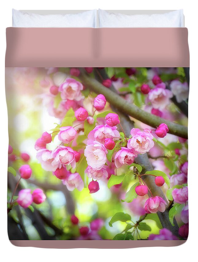 Flowers Duvet Cover featuring the photograph When God Made You by Philippe Sainte-Laudy