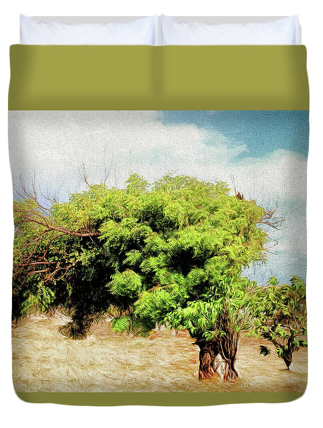 Tree Duvet Cover featuring the photograph Whichever Way the Wind Blows by Ola Allen