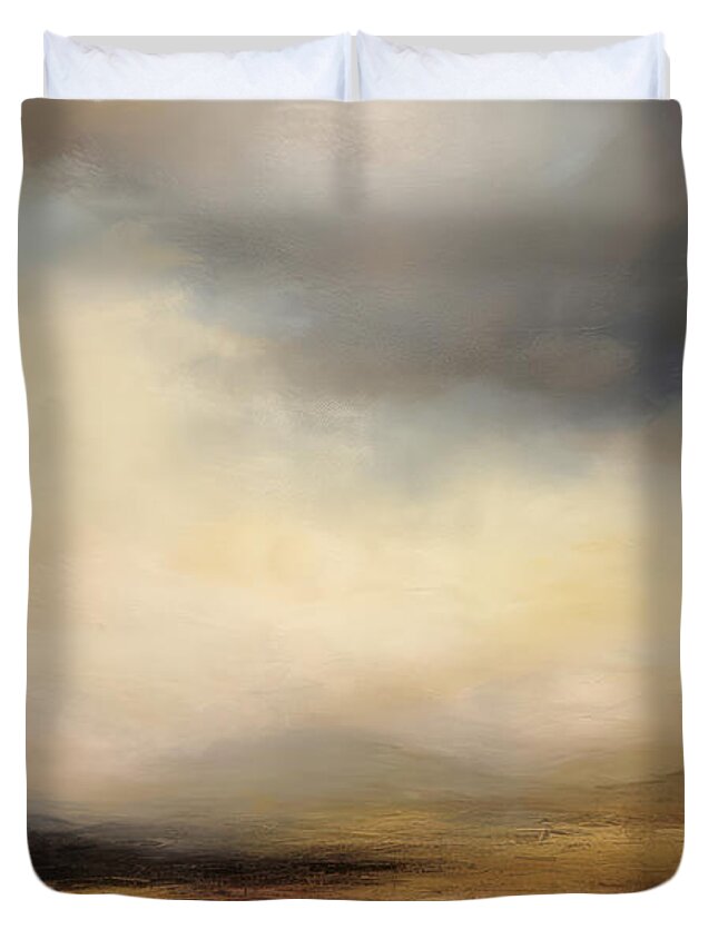 Wide Open Spaces Duvet Cover featuring the painting Wide Open Spaces Desert Dreams 5 by Jai Johnson