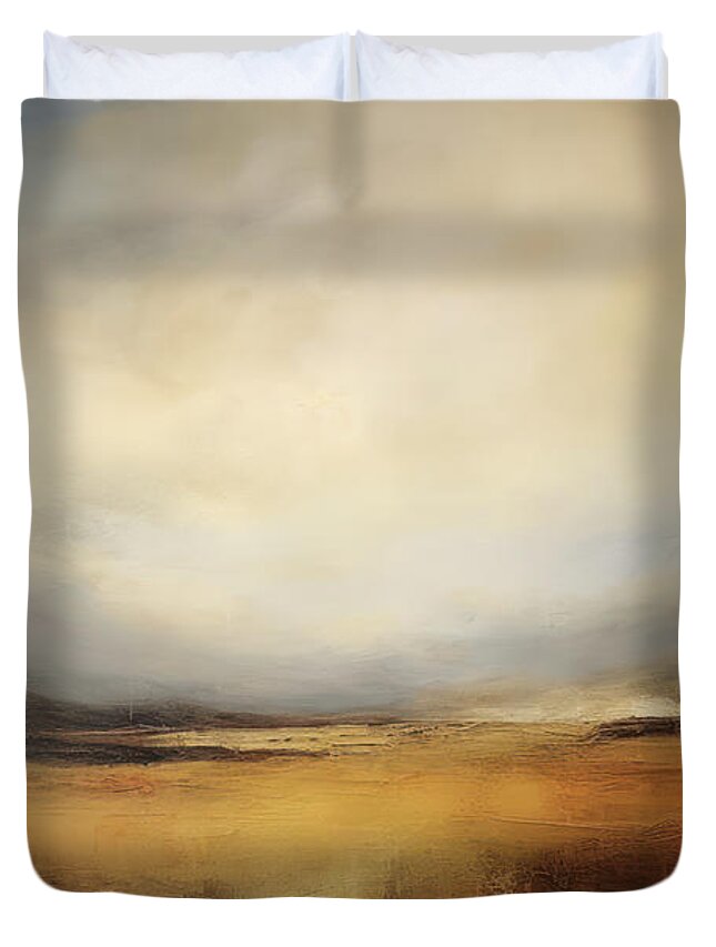 Wide Open Spaces Duvet Cover featuring the painting Wide Open Spaces Desert Dreams 7 by Jai Johnson