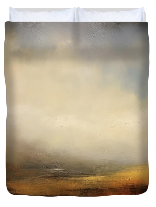 Wide Open Spaces Duvet Cover featuring the painting Wide Open Spaces Desert Dreams 9 by Jai Johnson