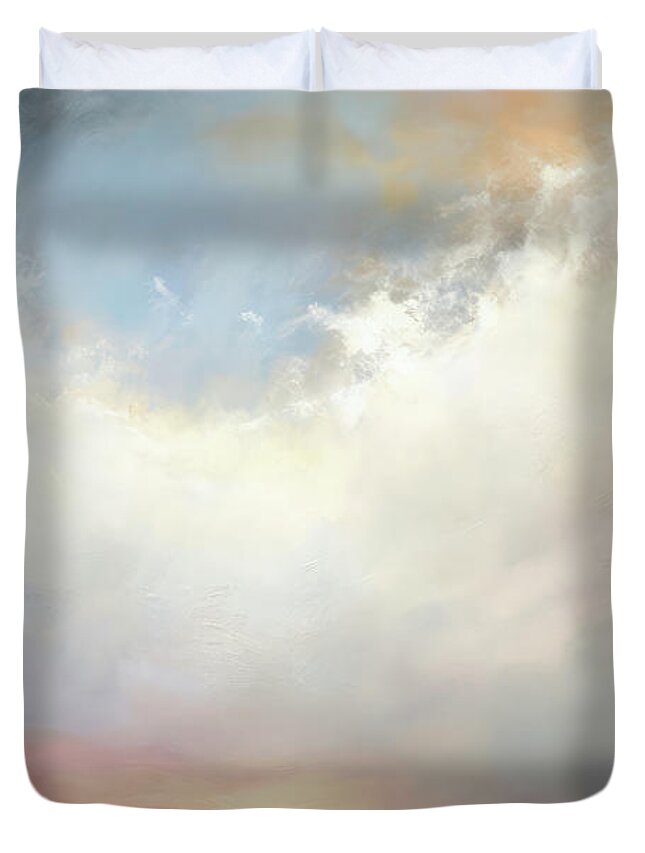 Wide Open Spaces Duvet Cover featuring the painting Wide Open Spaces Eternal Sky by Jai Johnson