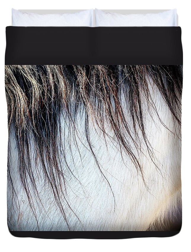 I Love The Beauty Of The Outdoors And Its Natural Wildlife. This Wild Horse Was Shot In The Pryor Mountain Wild Horse Range. Duvet Cover featuring the photograph Wild Horse No. 5 by Craig J Satterlee