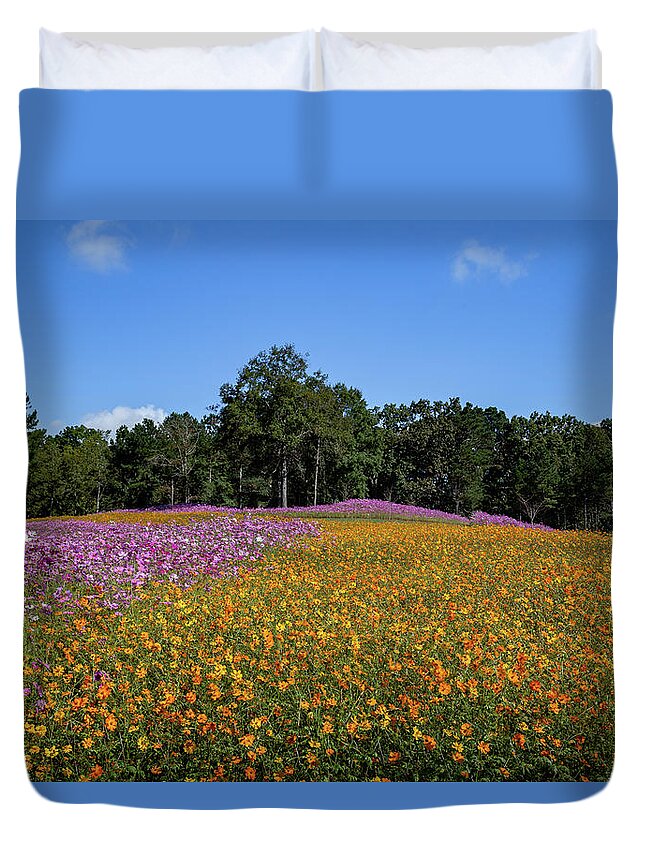 Georgia Duvet Cover featuring the photograph Wildflower Field by Cindy Robinson