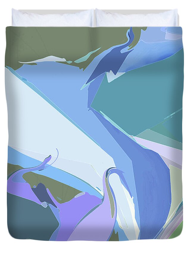 Floral Duvet Cover featuring the digital art Wildflower by Gina Harrison