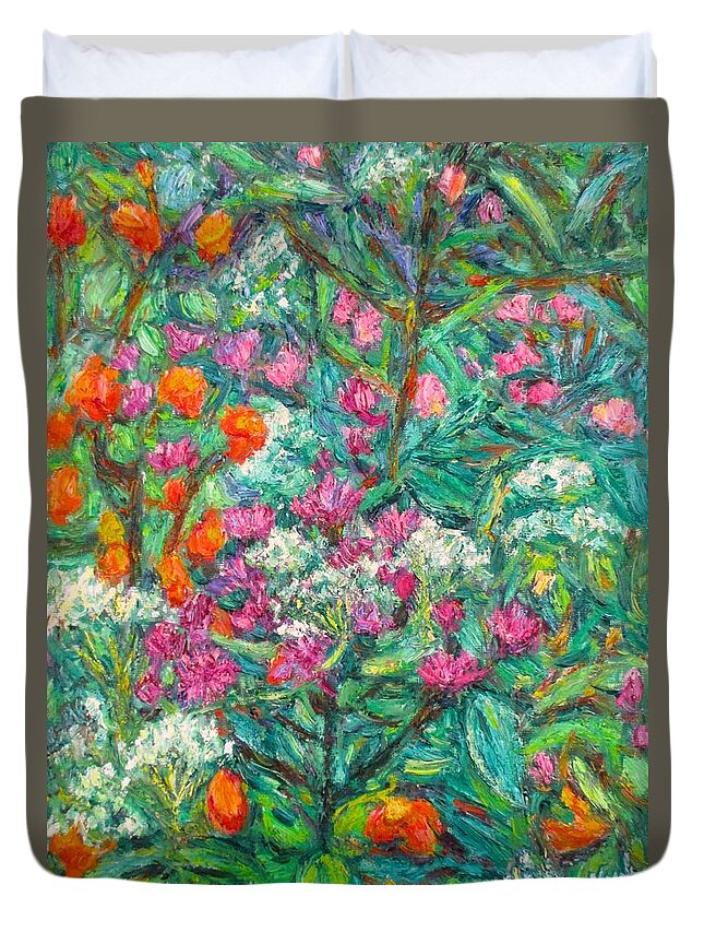 Wildflowers Duvet Cover featuring the painting Wildwood Beauty by Kendall Kessler