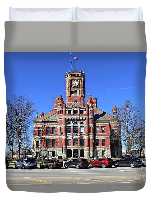 Williams Duvet Cover featuring the photograph Williams County Courthouse Bryan Ohio 9896 by Jack Schultz