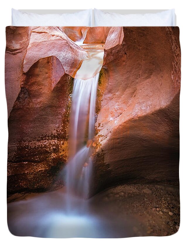 Art Duvet Cover featuring the photograph Willis Creek Fall by Edgars Erglis