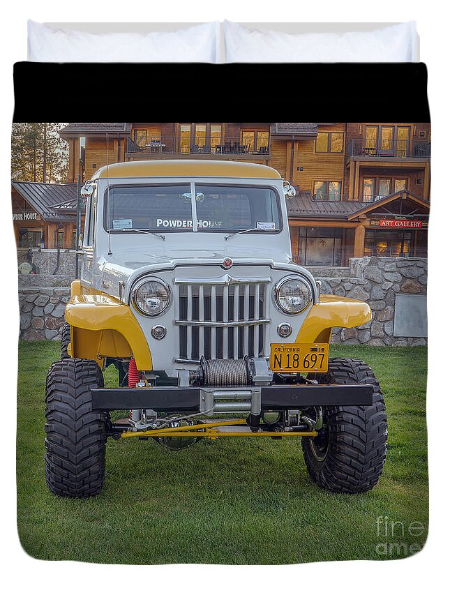 Willys Duvet Cover featuring the photograph Willys 4X4 truck by PROMedias US