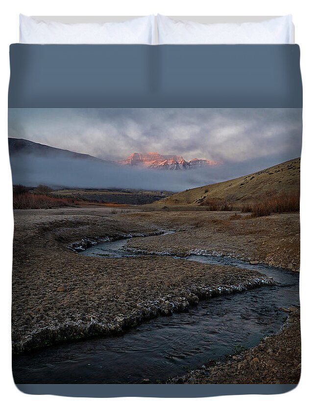 Utah Duvet Cover featuring the photograph Winding Stream by Wesley Aston