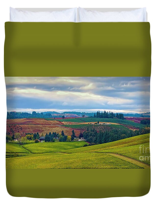 Jon Burch Duvet Cover featuring the photograph Wine Country by Jon Burch Photography
