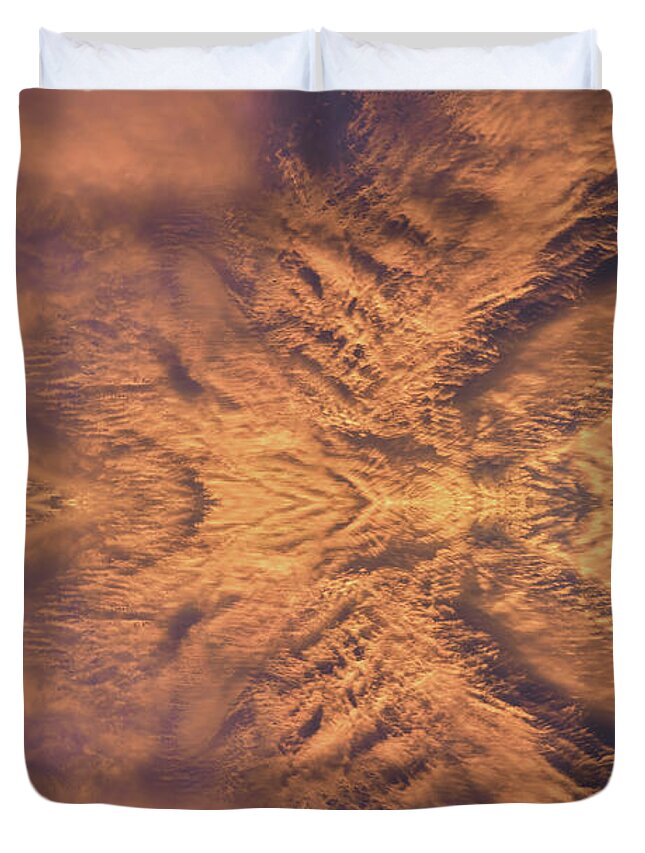 Clouds Duvet Cover featuring the digital art Wings of air and light by Adriana Mueller