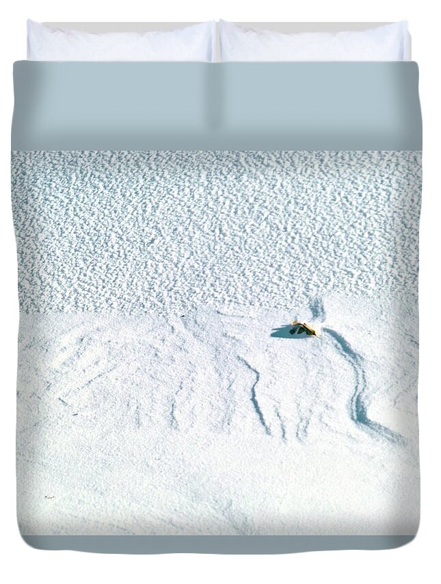 Snow Duvet Cover featuring the photograph Winter Abstract III by Theresa Fairchild