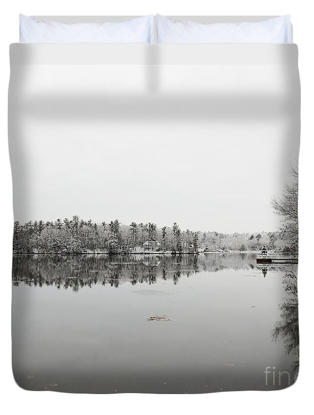 Winter Landscapes Duvet Cover featuring the photograph Winter in New Hampshire by Eunice Miller