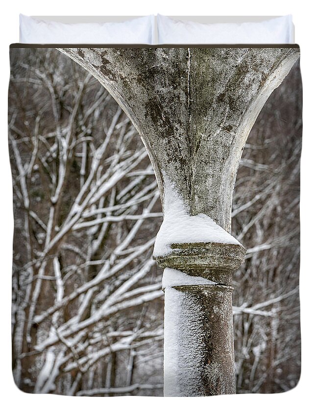 Tibbetts Brook Park Duvet Cover featuring the photograph Winter in Tibbetts Brook Park 3 by Kevin Suttlehan