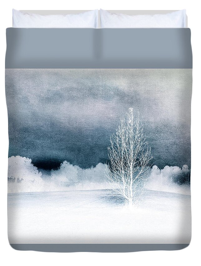 Infrared Duvet Cover featuring the photograph Winter Pause by Pete Rems