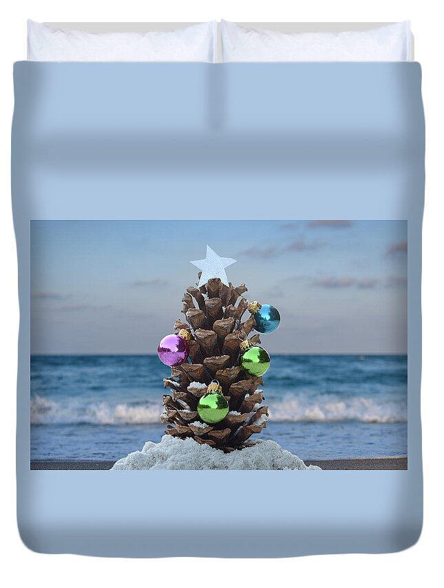 Christmas Duvet Cover featuring the photograph Wish You Were Here by Laura Fasulo