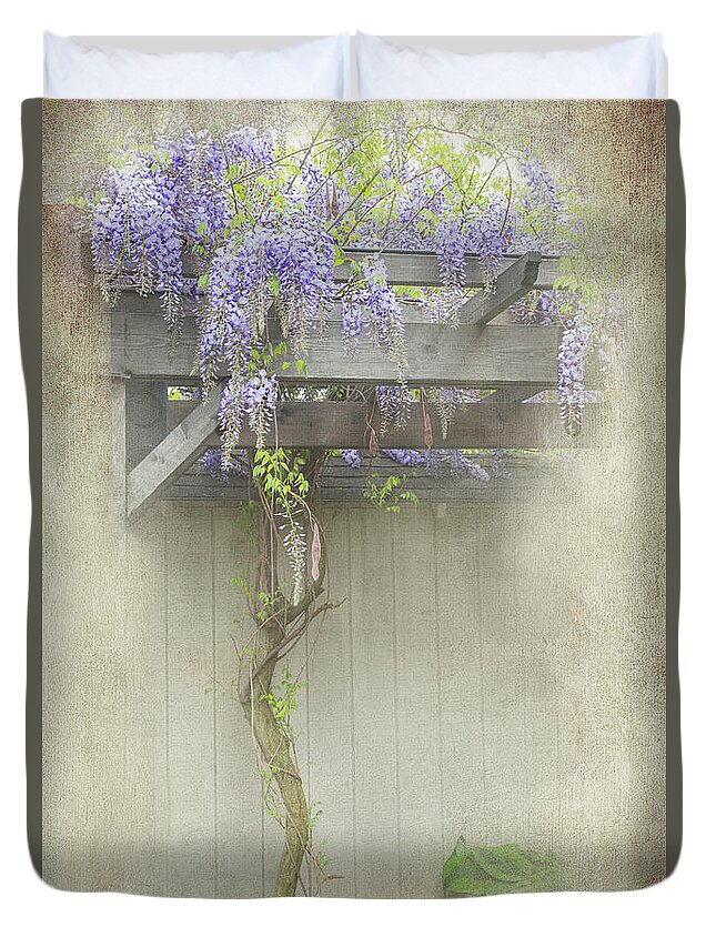 Flowers Duvet Cover featuring the photograph Wisteria Tree by Marilyn Cornwell