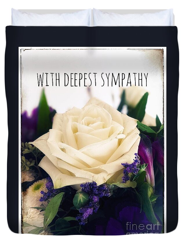 Death Duvet Cover featuring the photograph With Deepest Sympathy by Claudia Zahnd-Prezioso