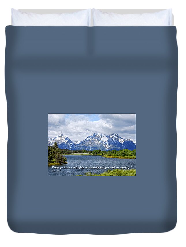 Bible Duvet Cover featuring the photograph Wonderfully Made - Inspirational Image by Lincoln Rogers
