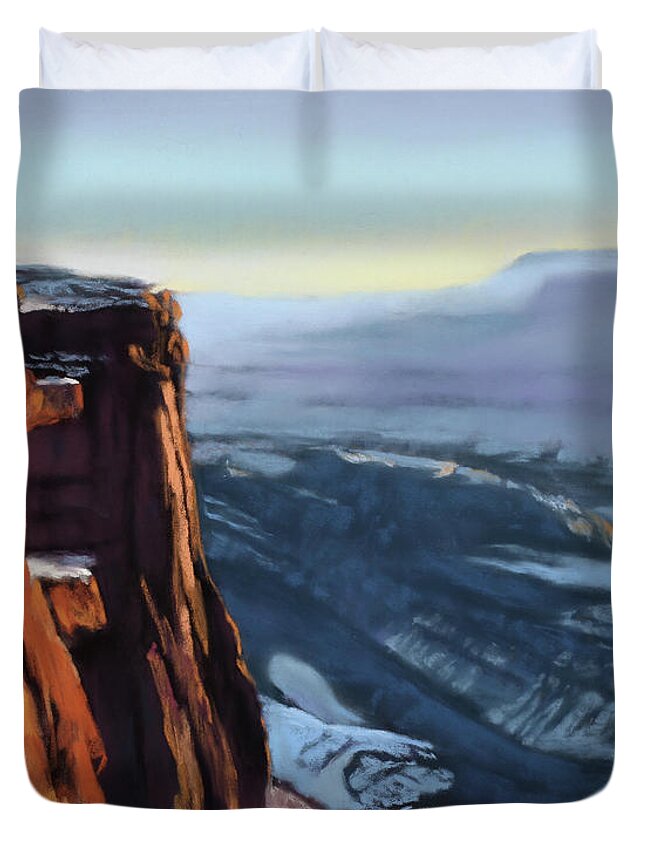 Landscape Duvet Cover featuring the painting Wonderland by Sandi Snead