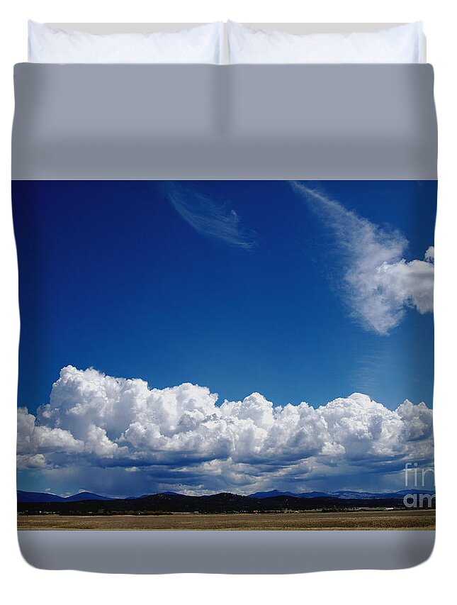 Clouds Duvet Cover featuring the photograph Wondrous Clouds by Kae Cheatham