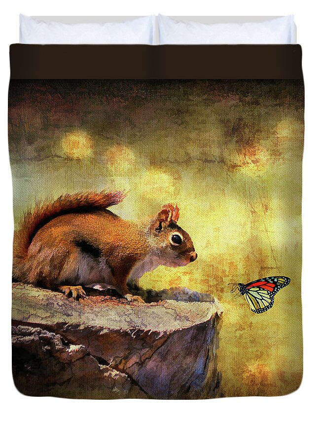 Wildlife Duvet Cover featuring the photograph Woodland Wonder by Lois Bryan