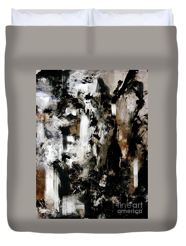 Contemporary Art Duvet Cover featuring the painting would I be offered clemency? by Jeremiah Ray