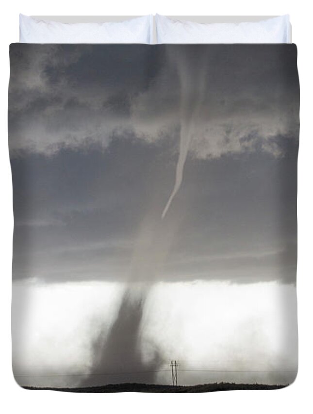 Nebraskasc Duvet Cover featuring the photograph Wray Colorado Tornado 064 by Dale Kaminski