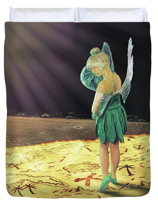 Fairy Duvet Cover featuring the digital art X Marks the Spot by Brad Barton