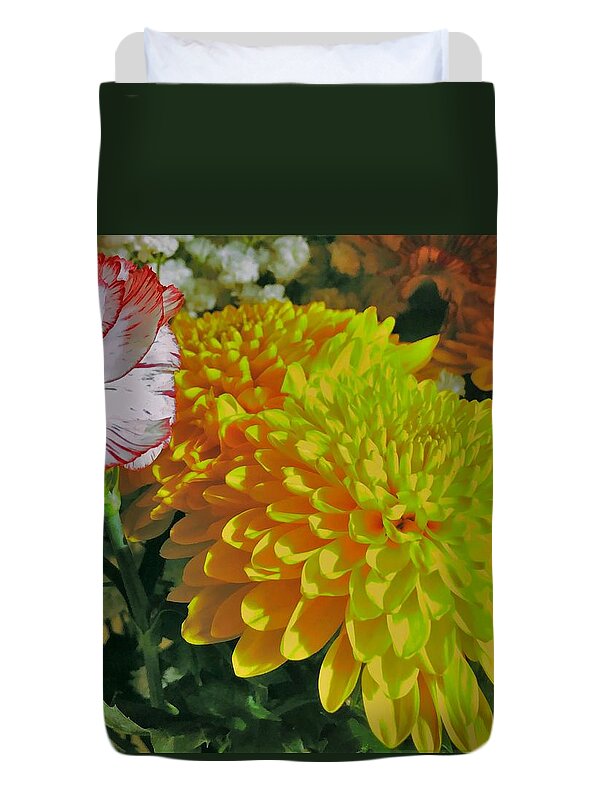 Colors Duvet Cover featuring the photograph Yellows and Reds by John Anderson