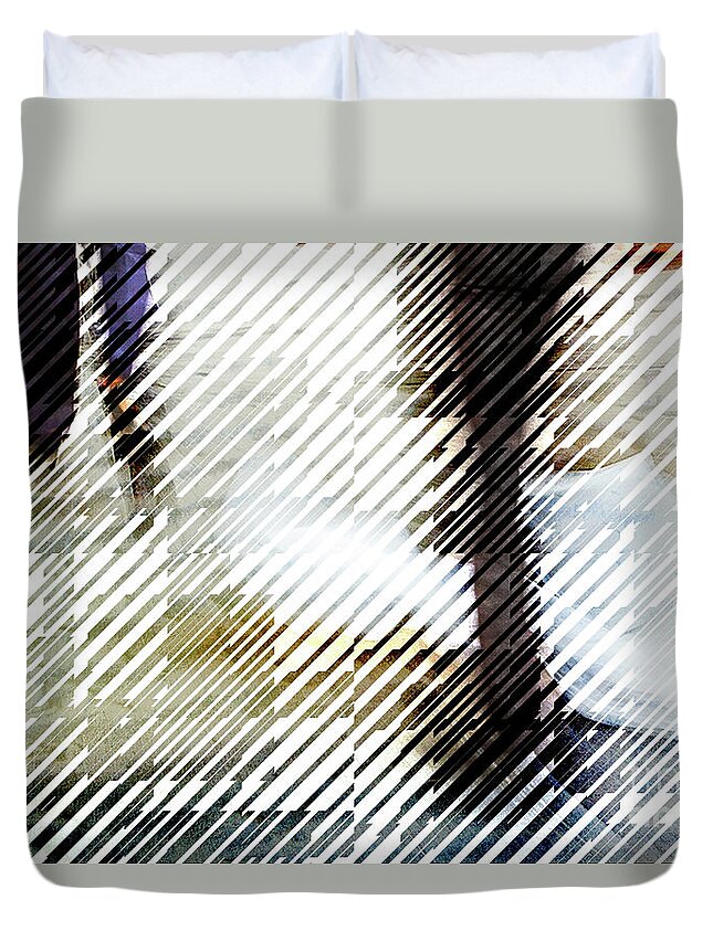 Blur Duvet Cover featuring the photograph Yonge Street by Marilyn Cornwell