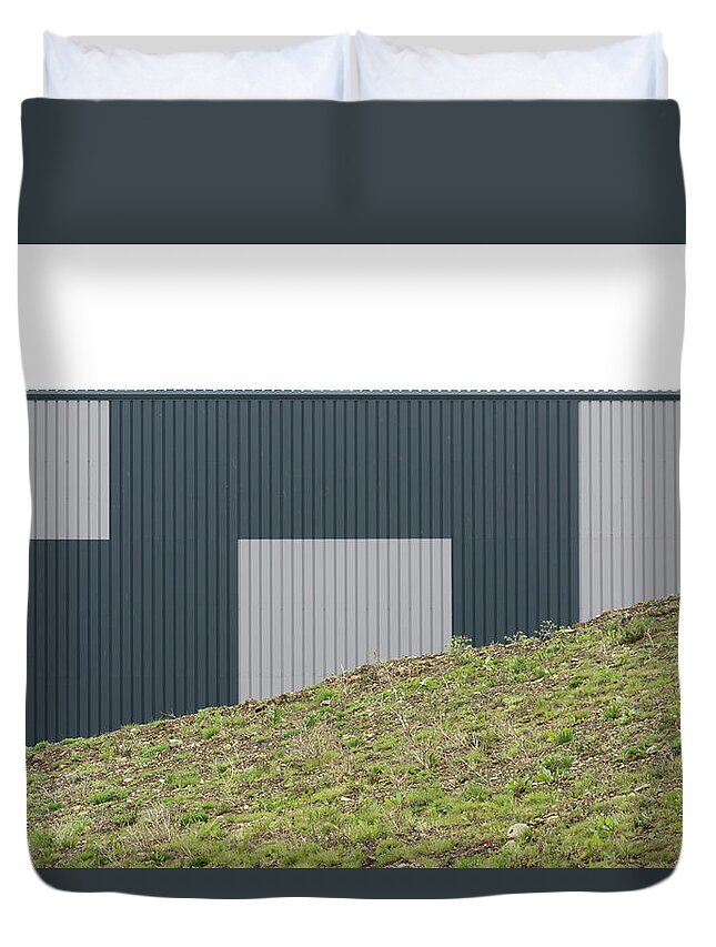 New Topographics Duvet Cover featuring the photograph Yorkshire Urbanscapes 169 by Stuart Allen