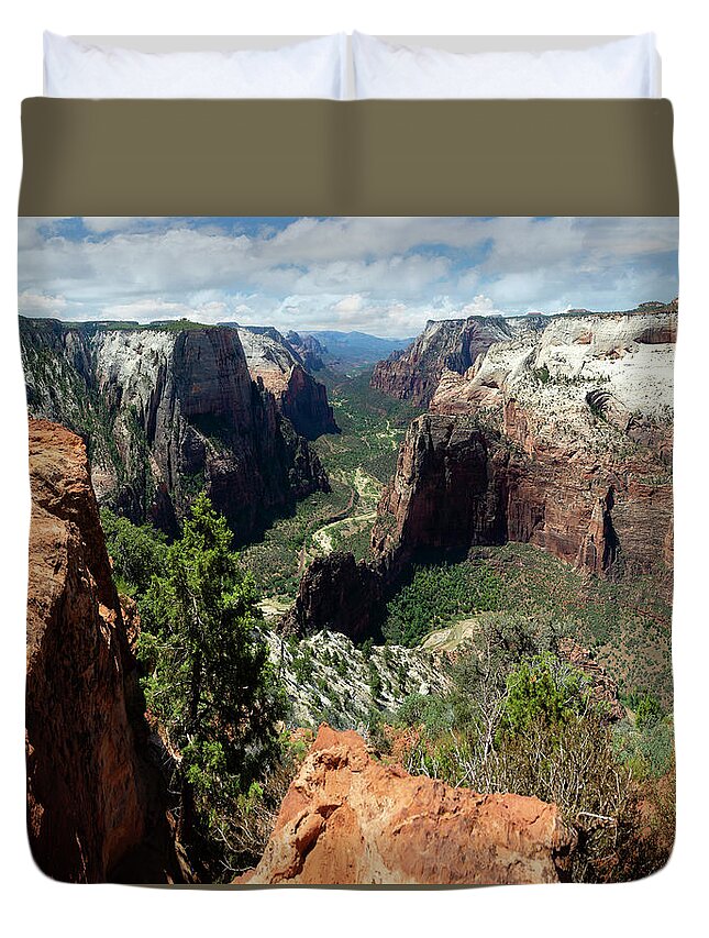 Zion Duvet Cover featuring the photograph Zion National Park VIII by Ricky Barnard