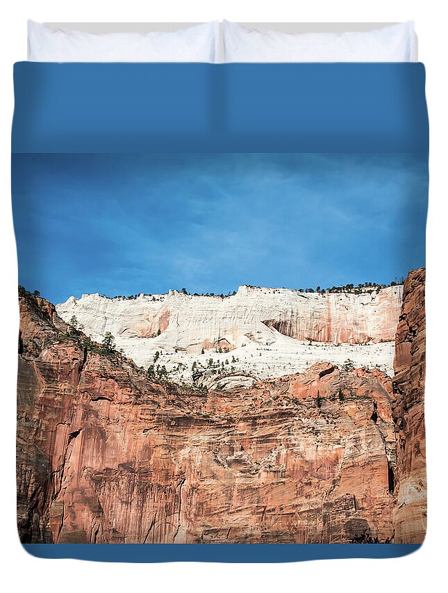 Office Duvet Cover featuring the photograph Zion UT - U.S. National Parks - Snapshot 4 by Ronald Reid