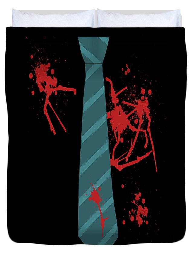Cool Duvet Cover featuring the digital art Zombie Hunter Halloween Costume by Flippin Sweet Gear