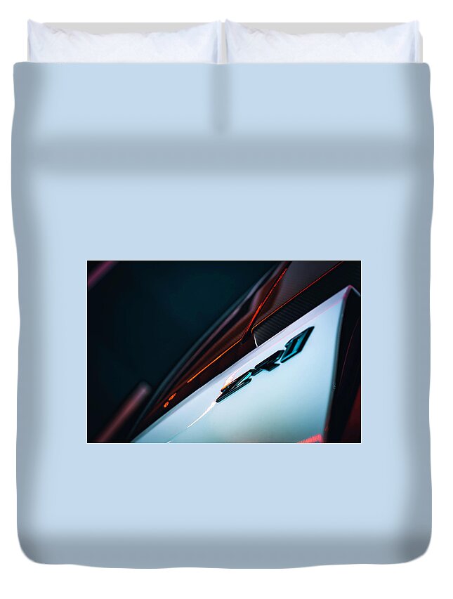 Zr1 Duvet Cover featuring the photograph ZR1 Perspective II by Lourry Legarde
