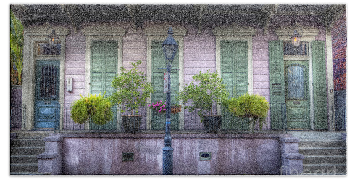 French Hand Towel featuring the photograph 0267 French Quarter 5 - New Orleans by Steve Sturgill