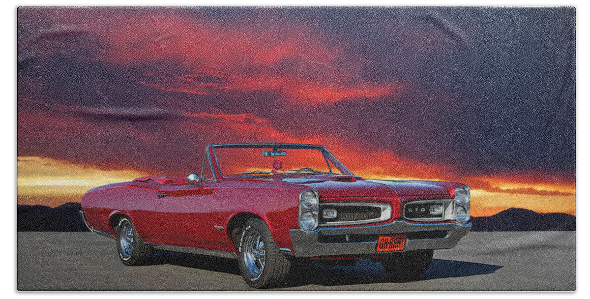 Alloy Bath Towel featuring the photograph 1966 Pontiac GTO Convertible by Dave Koontz