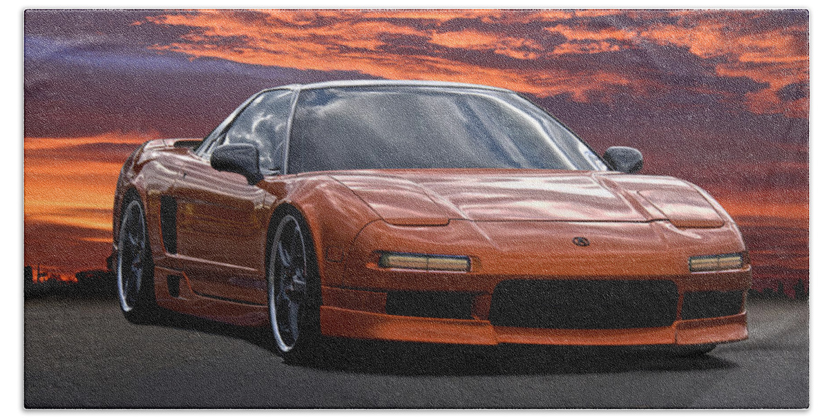 Auto Bath Towel featuring the photograph 1996 Acura NSX by Dave Koontz